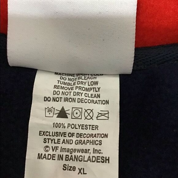 NFL New England Patriots Quarter Zip Fleece Pullover Jacket Good Condition - Picture 12 of 12